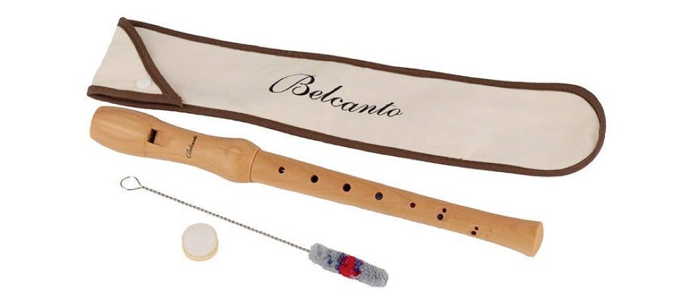 Belcanto C-Sopranblockflöte - Deutsche Griffweise – Holz Blockflöte für Kinder, Anfänger & Musikunterricht