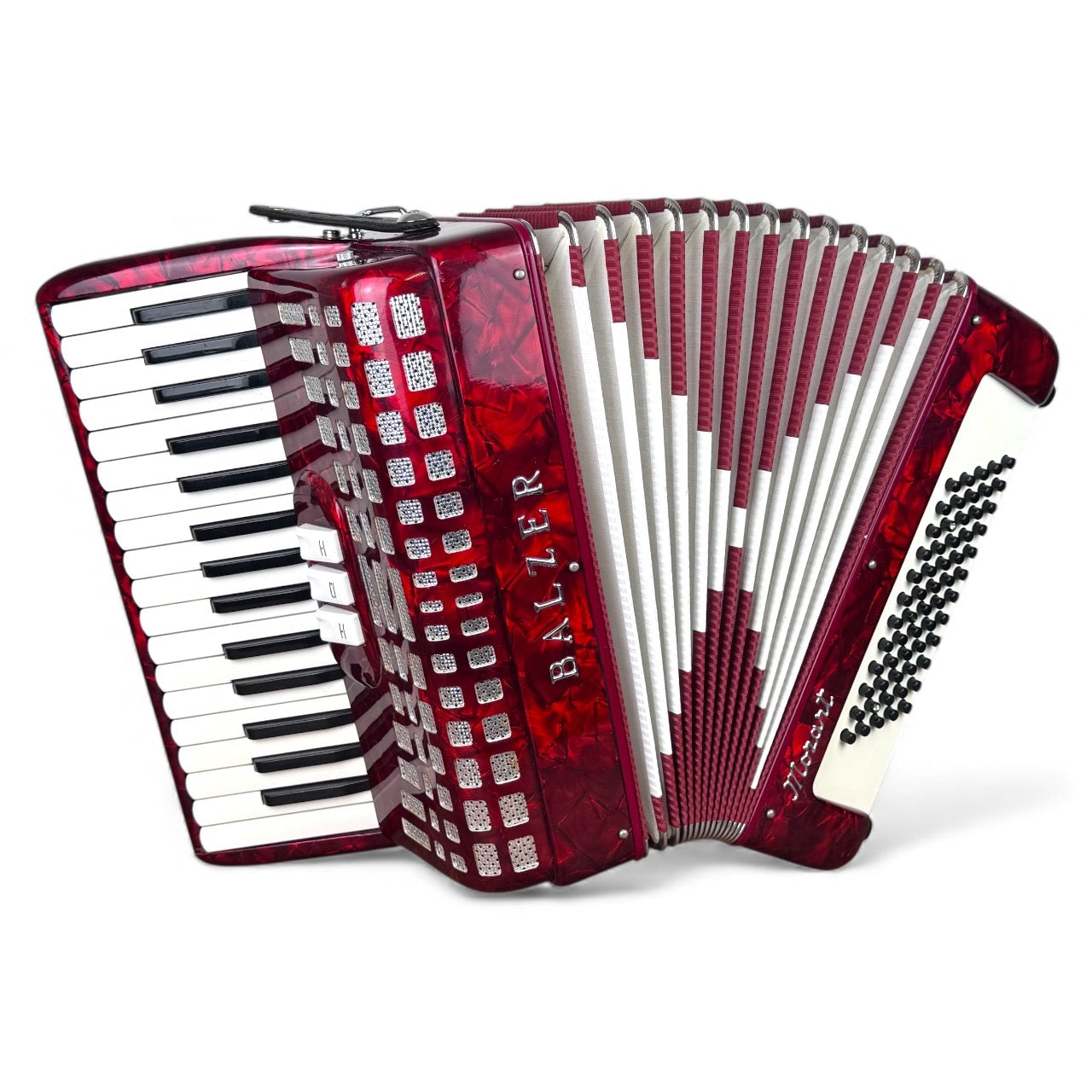 Balzer Mozart Akkordeon 60 Bass Geprüft und Gestimmt Rucksack Riemen Neu