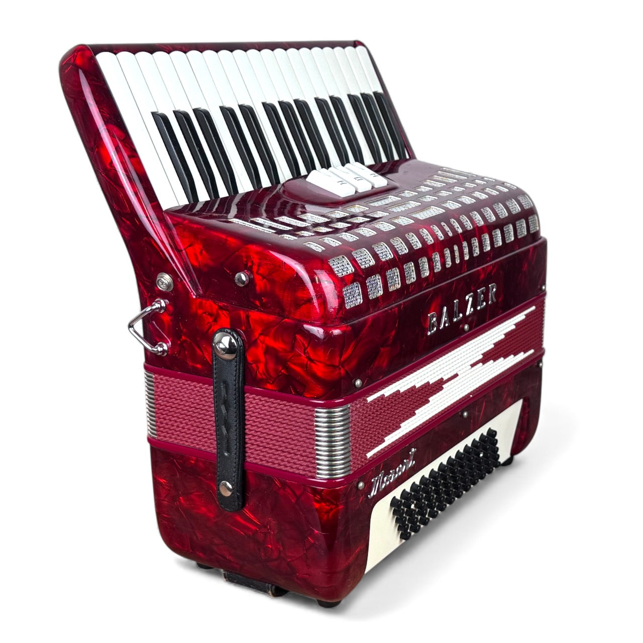 Balzer Mozart Akkordeon 60 Bass Geprüft und Gestimmt Rucksack Riemen Neu