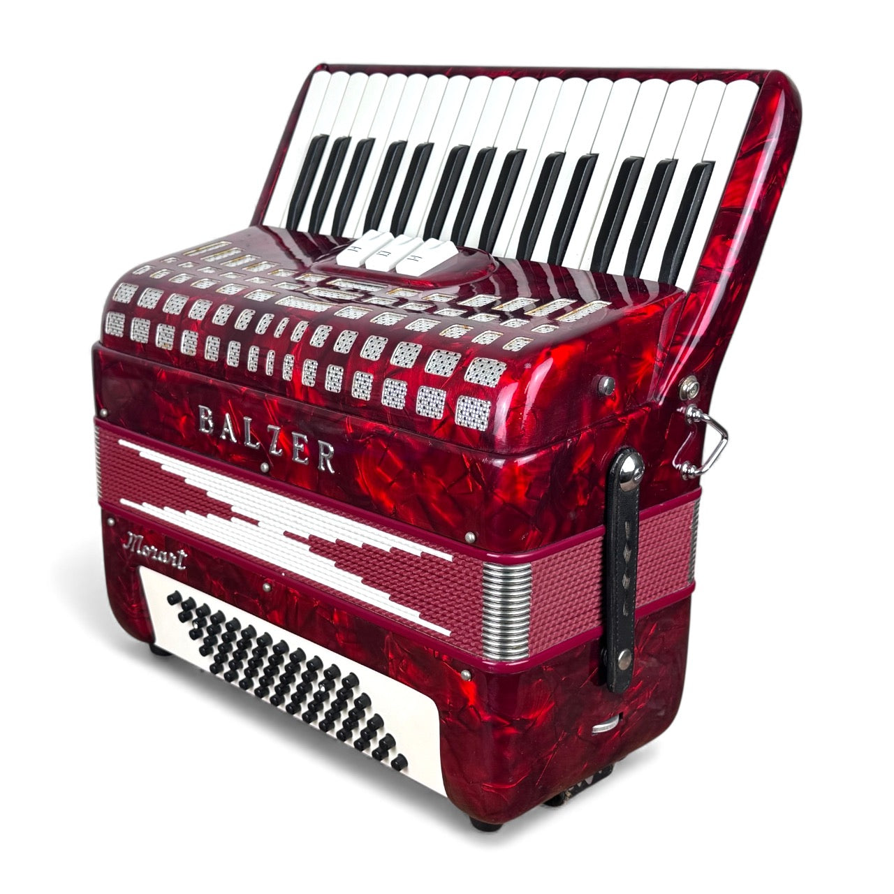 Balzer Mozart Akkordeon 60 Bass Geprüft und Gestimmt Rucksack Riemen Neu