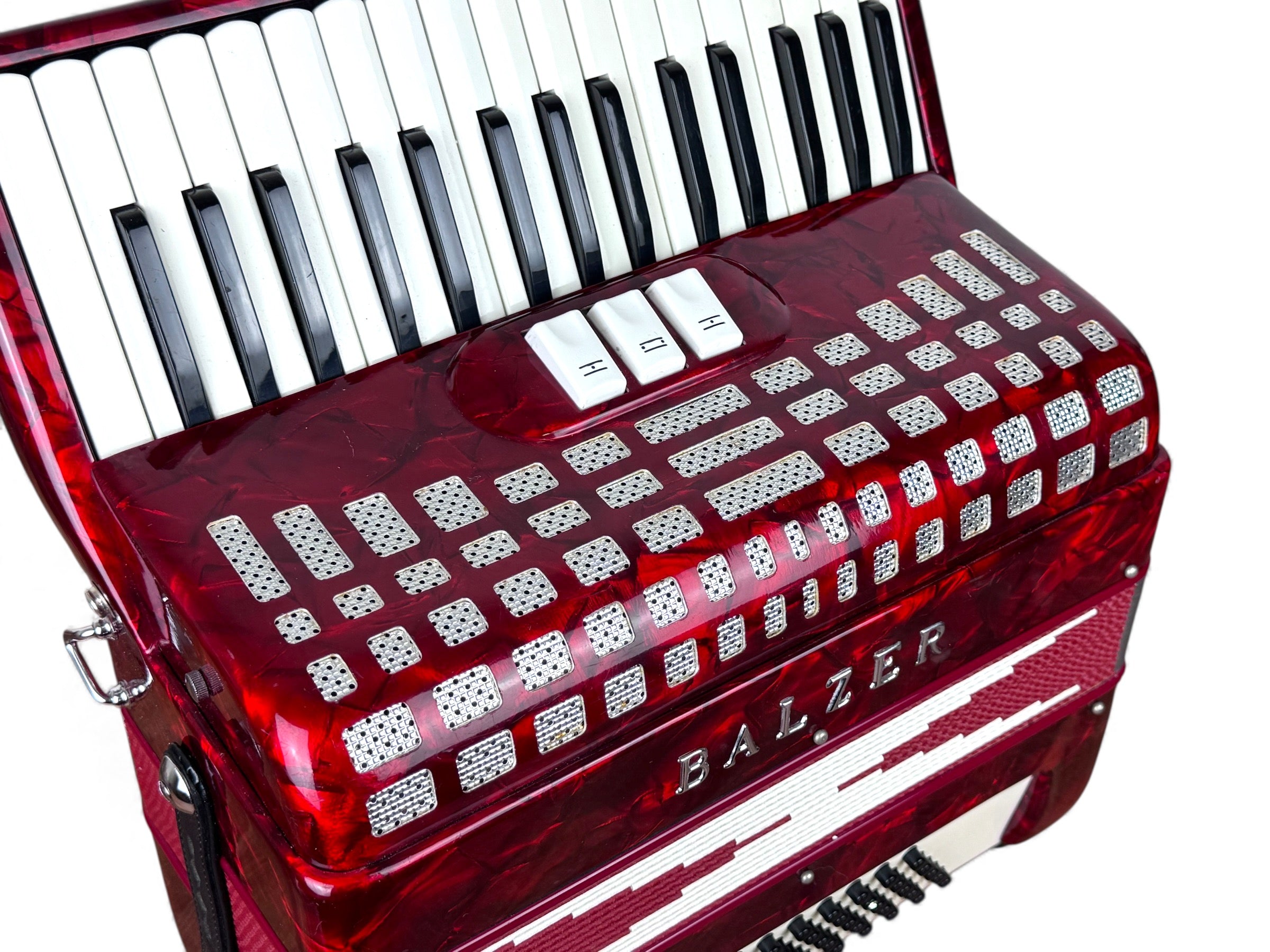 Balzer Mozart Akkordeon 60 Bass Geprüft und Gestimmt Rucksack Riemen Neu