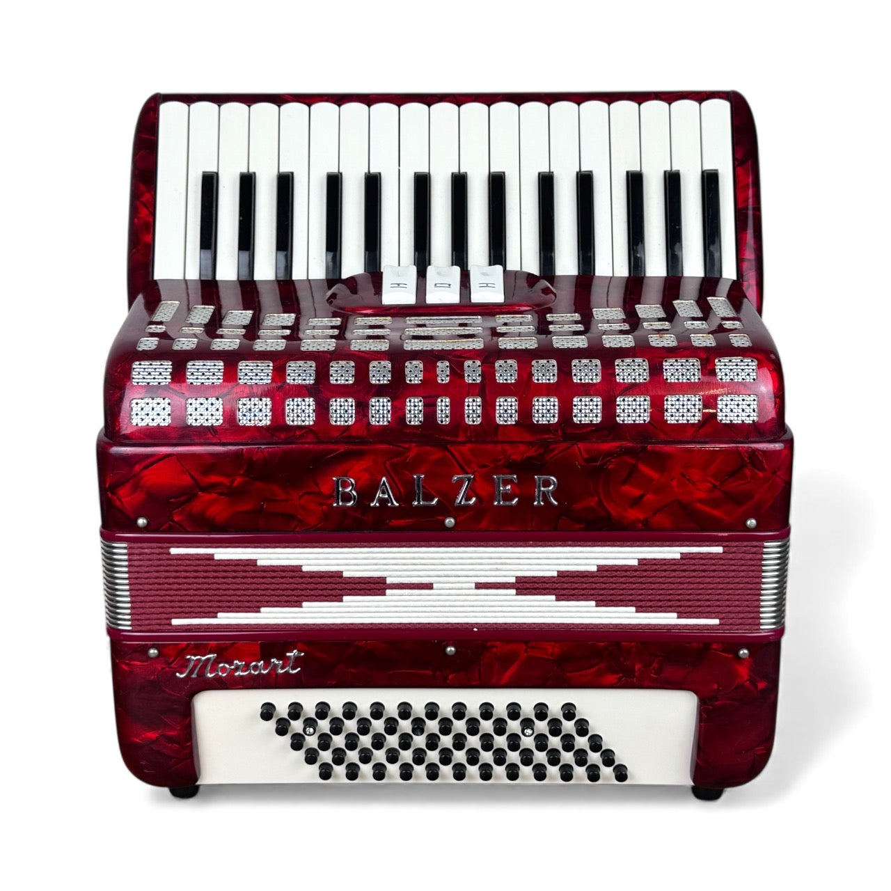 Balzer Mozart Akkordeon 60 Bass Geprüft und Gestimmt Rucksack Riemen Neu