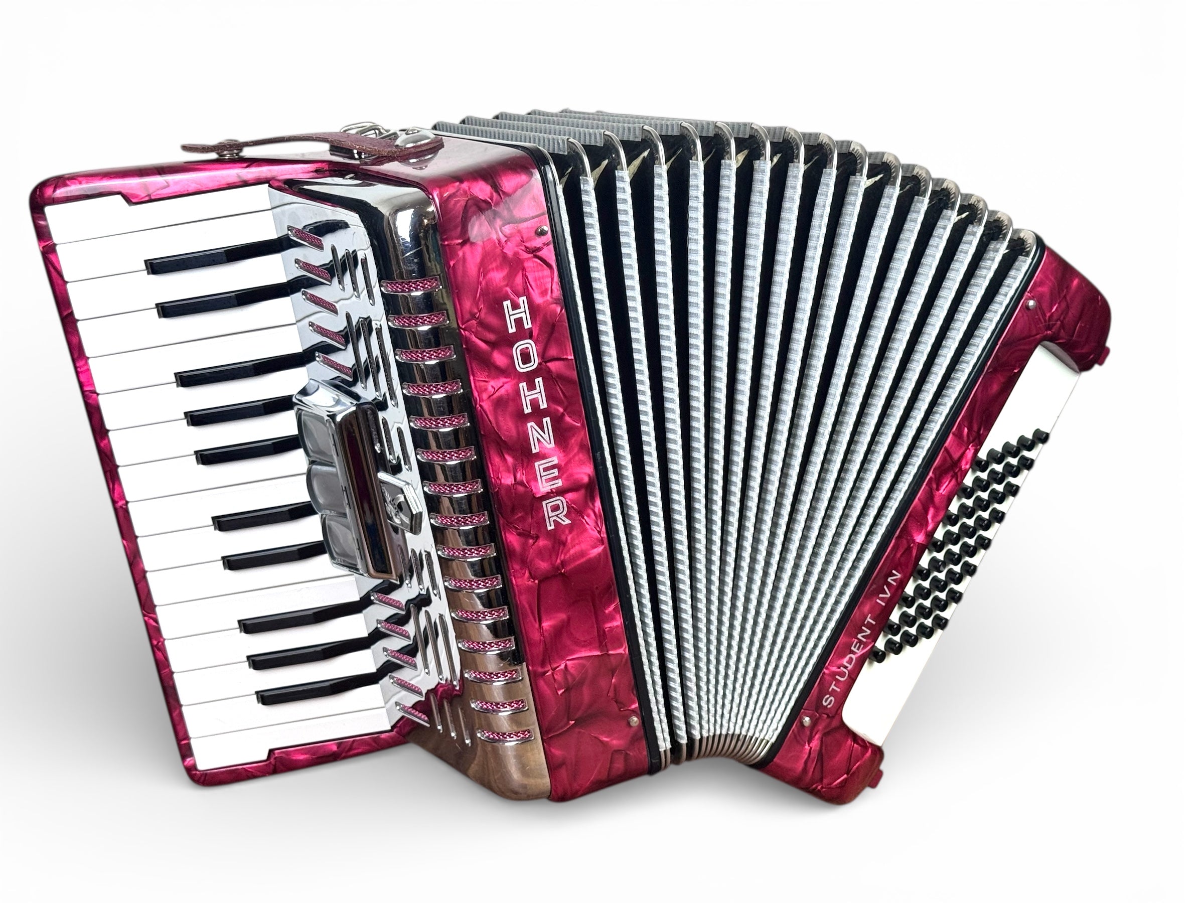 Hohner Student IV N 40 Bass Akkordeon Geprüft und Gestimmt Rucksack Riemen Neu