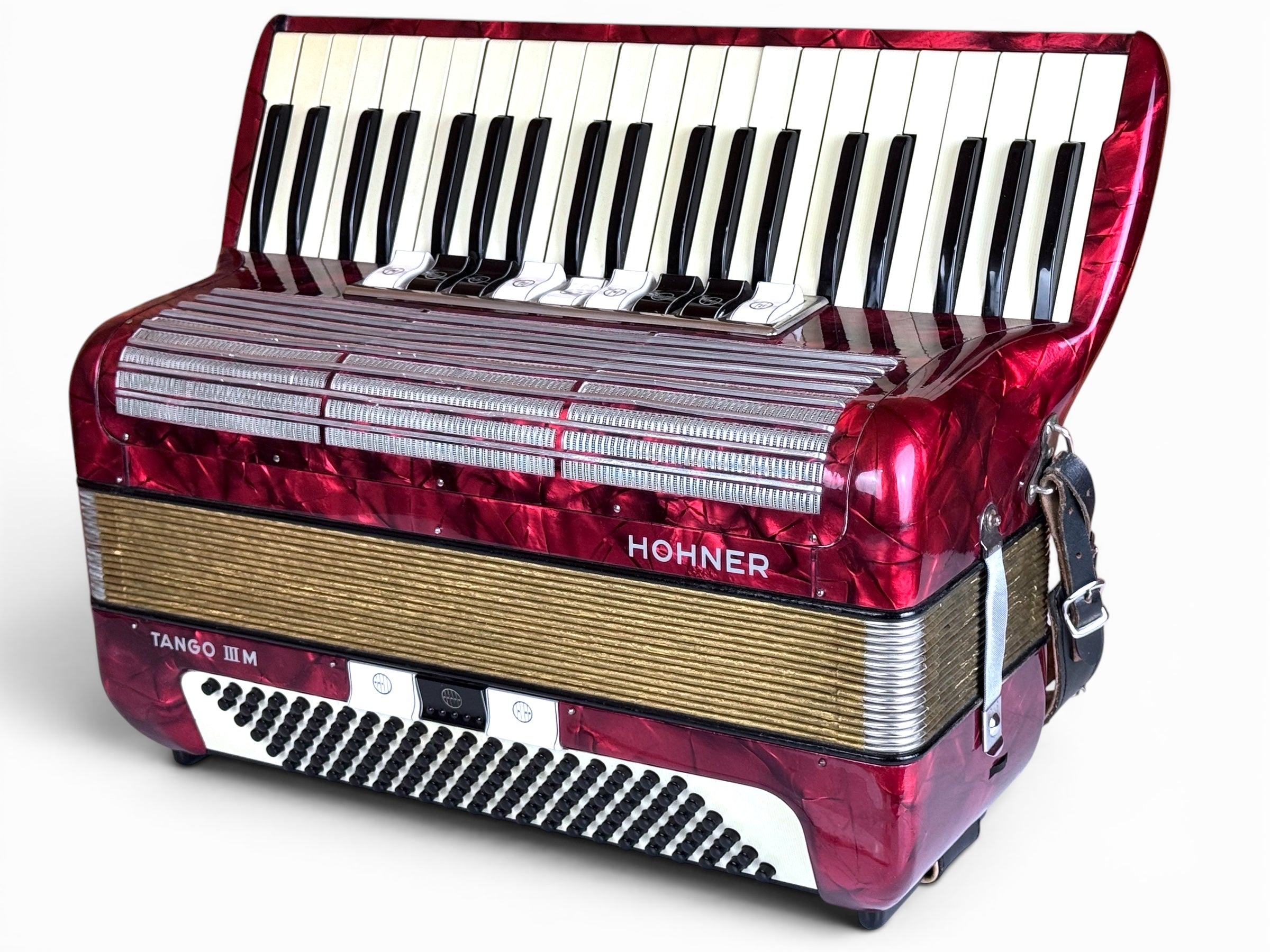 Hohner Tango III M 120 Bass Akkordeon Geprüft und Gestimmt Rucksack Neu