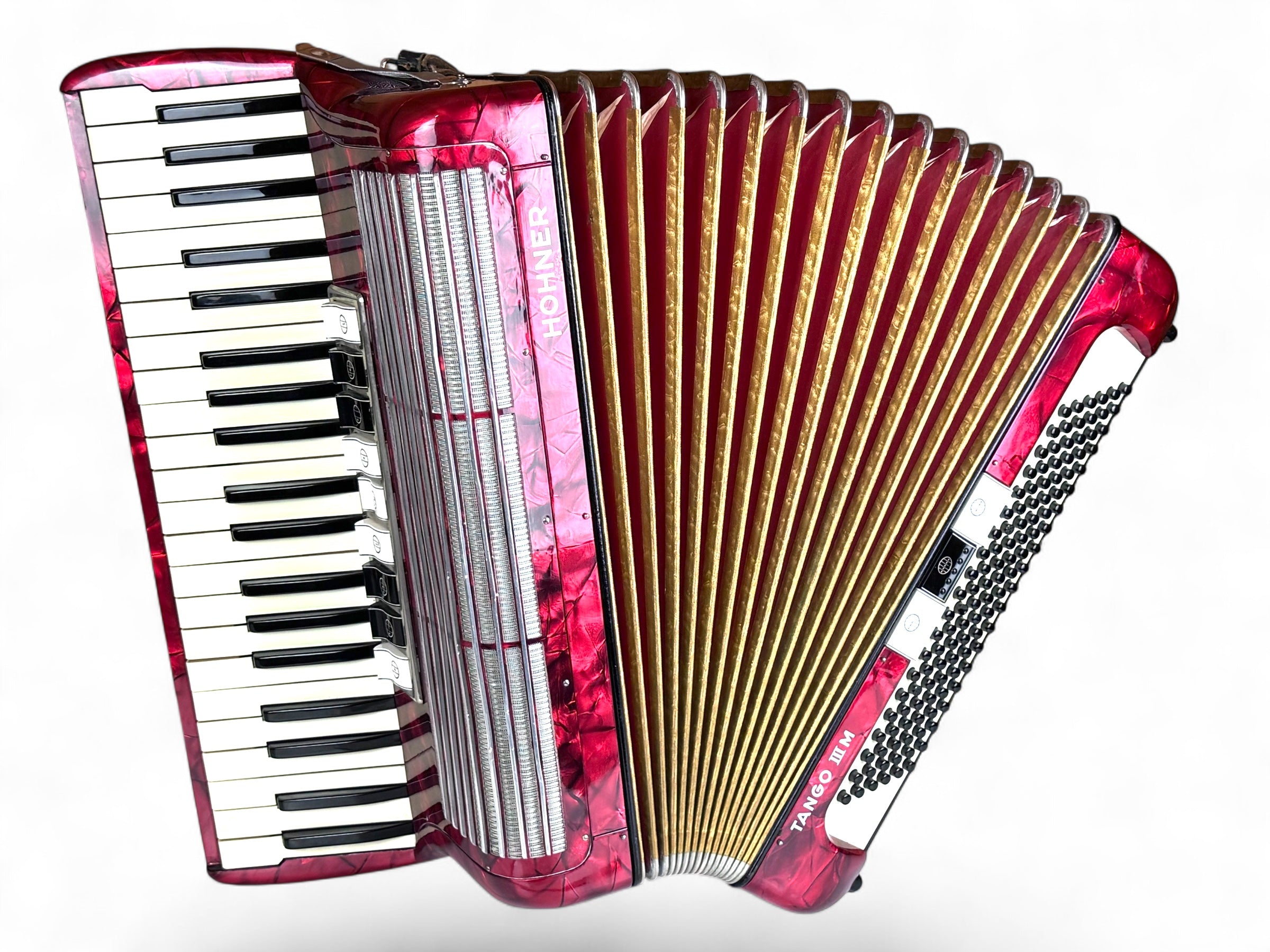 Hohner Tango III M 120 Bass Akkordeon Geprüft und Gestimmt Rucksack Neu