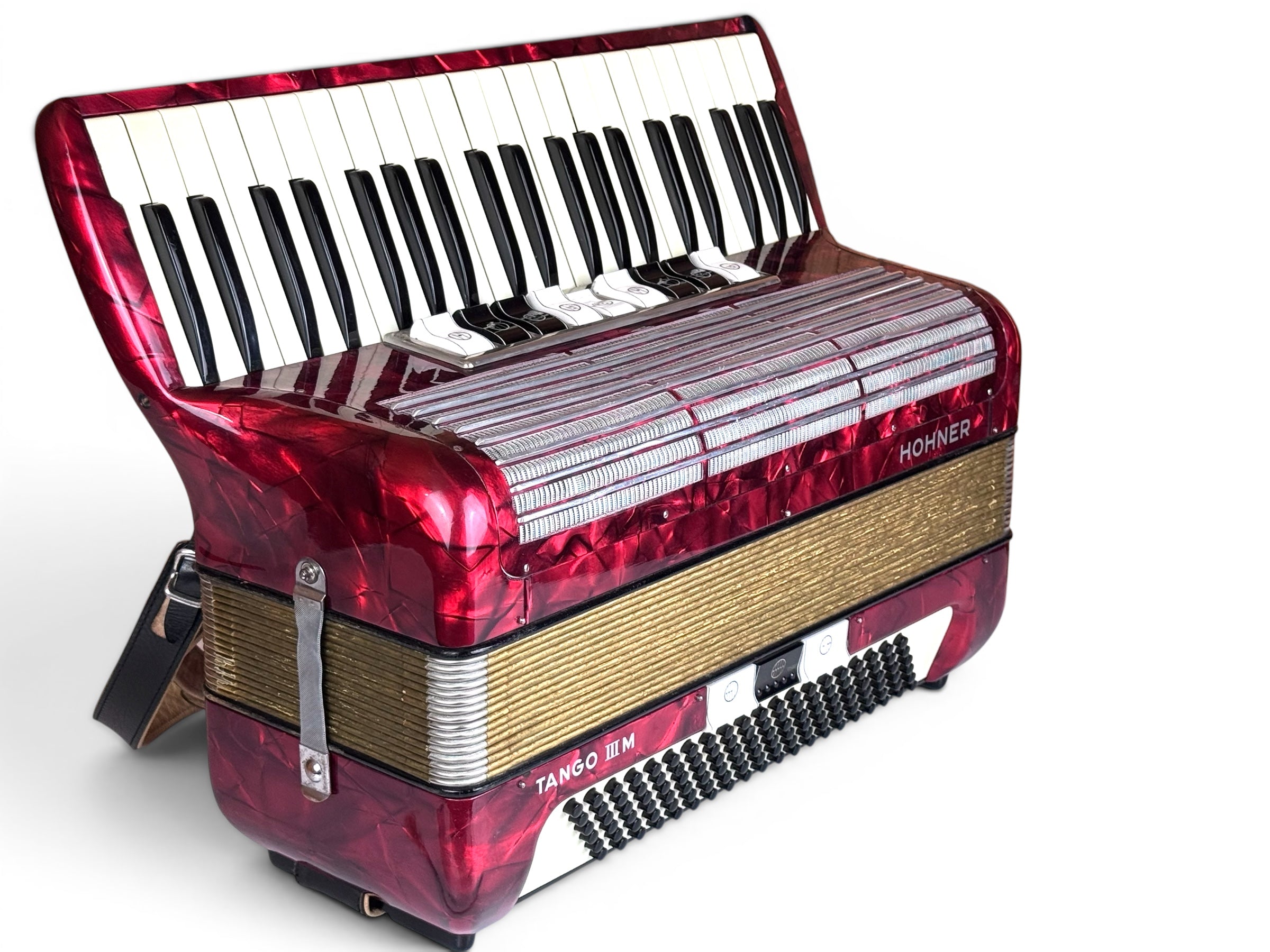 Hohner Tango III M 120 Bass Akkordeon Geprüft und Gestimmt Rucksack Neu