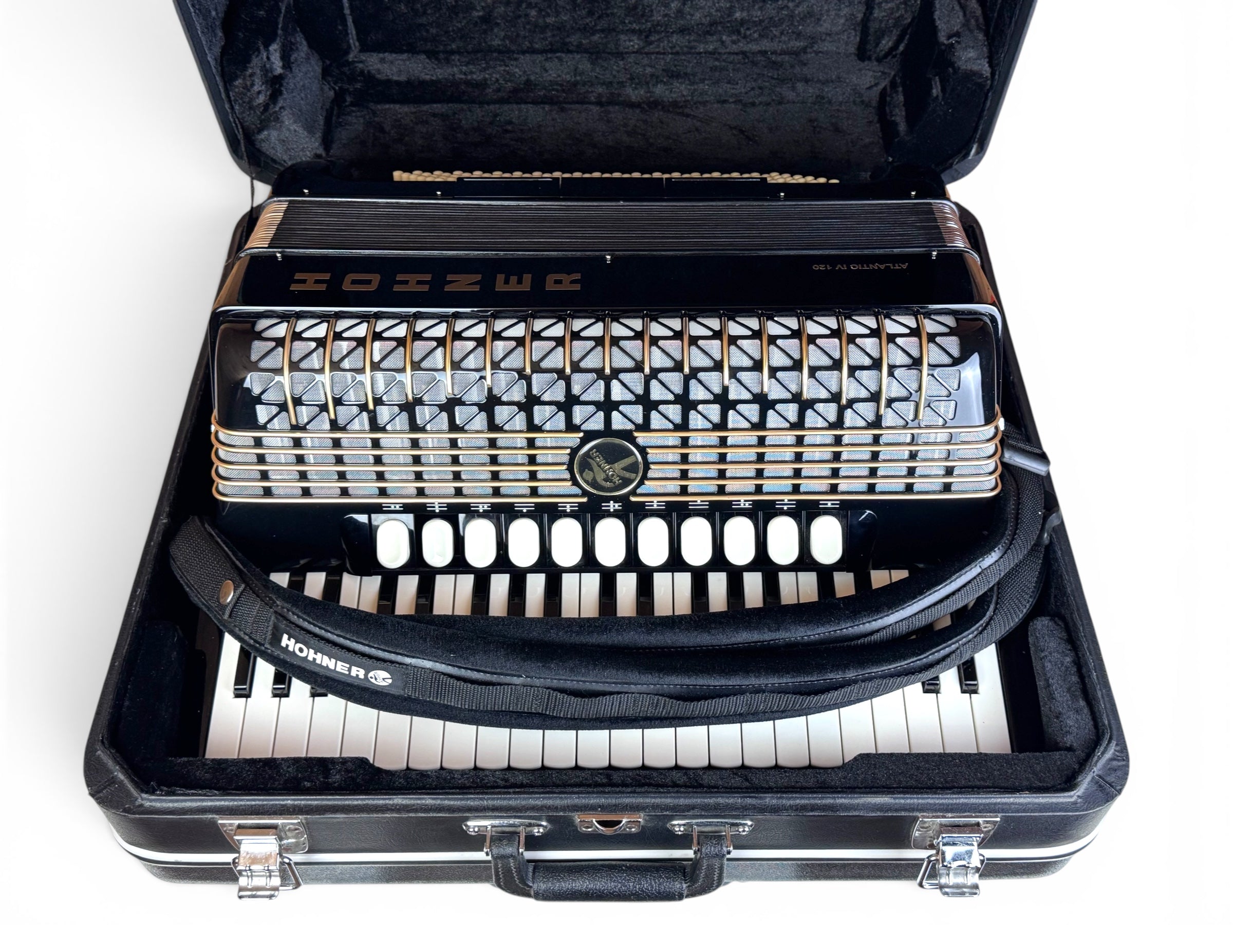 Hohner Atlantic IV 120 Bass Akkordeon Geprüft und Gestimmt Top Zustand Koffer